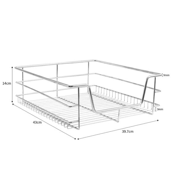 Kukoo 3 x KuKoo Kitchen Pull Out Storage Baskets – 500mm Wide Cabinet