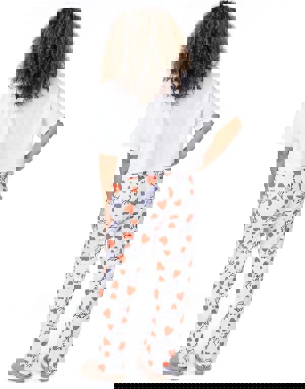 Emily In Paris Womens Multicoloured All-Over Print Short Sleeve Long Leg Pyjama Set