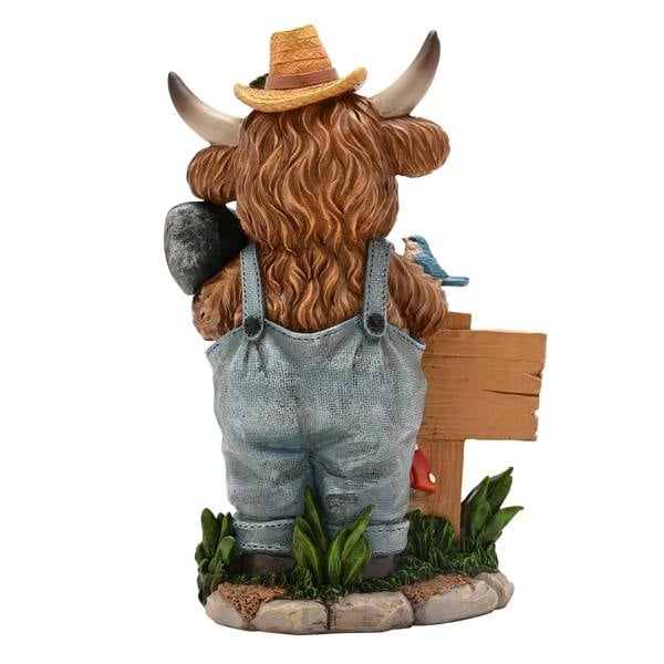 Country Living Highland Cows With Sign - Welcome To My Garden