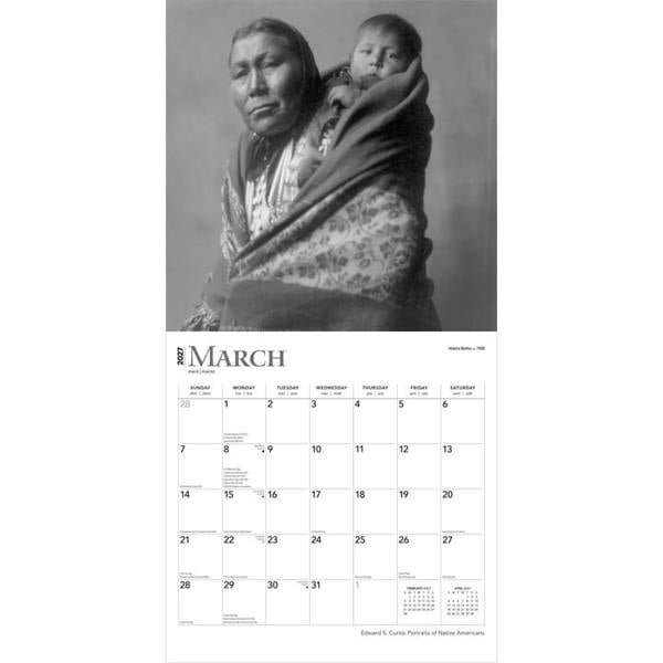 Edward S. Curtis, Portraits Of Native Americans Calendar 2027, Wall Calendars, Month To View, History & Literature, Gift