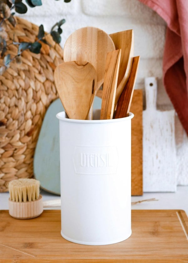 Rozi White Utensil Holder