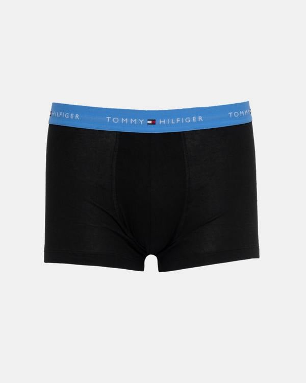 Tommy Hilfiger 7-Pack Logo Waistband Mens Trunks in Rainbow Mix blue