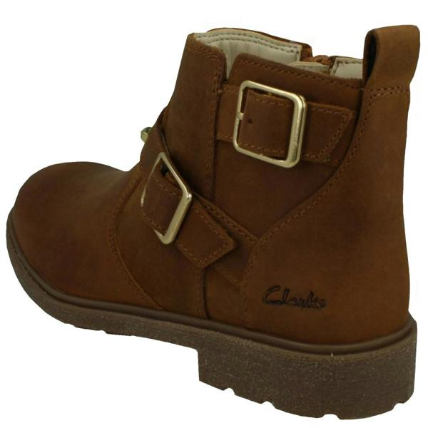 Clarks Girls Clarks Zip Fastened Ankle Boots With Studded Strap Astrol Trim K