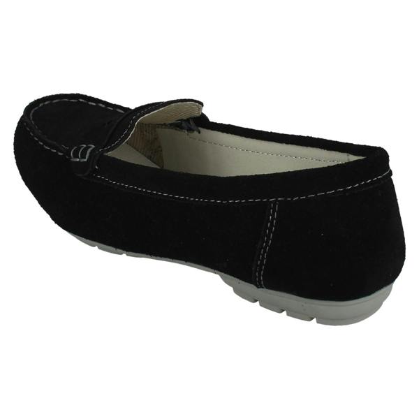 Leather Collection Ladies Leather Collection Moccasin Shoes F80558