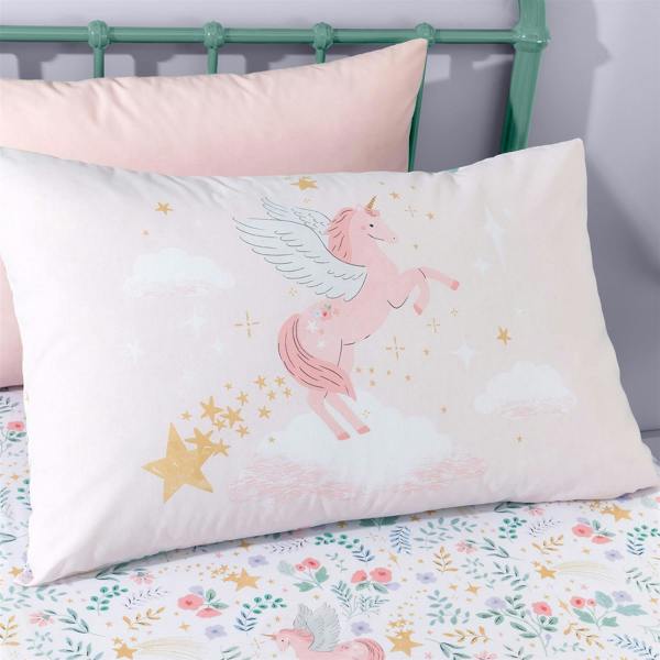 Fairytale Unicorn Pink Duvet Cover Set
