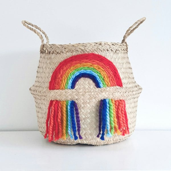 Vivid rainbow basket - Large - Bellybambino