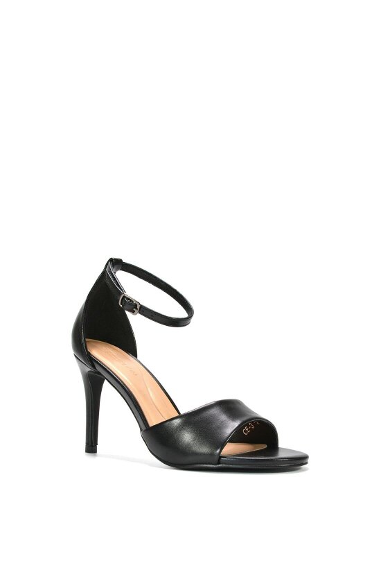 XY LONDON Stiletto Heel Open Toe Sandals With Ankle Strap