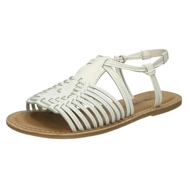Leather Collection Ladies Leather Collection Flat Strappy Sandals F00159