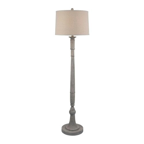 Hill Interiors Stella Linen Lamp (UK Plug) - White