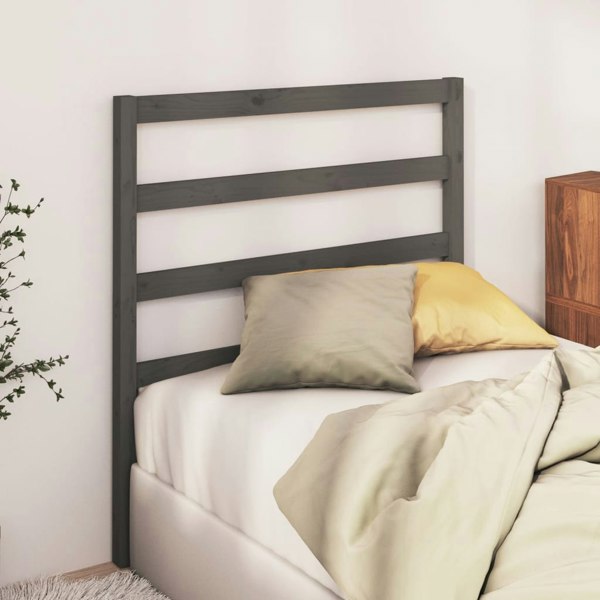 Berkfield Bed Headboard Grey 95x4x100 cm Solid Wood Pine