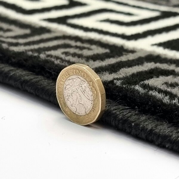 Viva Rugs Marble Rug Black Large Small XL Soft Modern Bordered Living Room Bedroom Carpet Rug