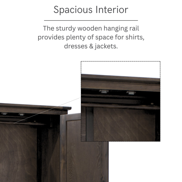 Core Products Boston 2 Door & 1 Drawer Wardrobe