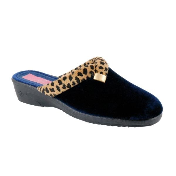 Lunar Womens/Ladies Michelle Slippers - Navy - 