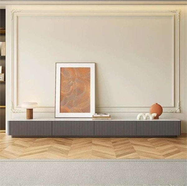 Abigail Stylish TV Stand, Sintered Stone, Cream-Ritconcept-Rit Concept