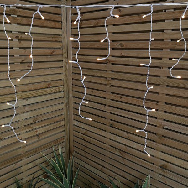 Samuel Alexander 25m 1000 Vintage Gold LED Frosted Icicle Indoor Outdoor Christmas Lights with Timer