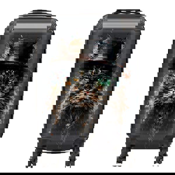 Warren Reed Maine Coon Cat With Glasses Splashart Suitcase