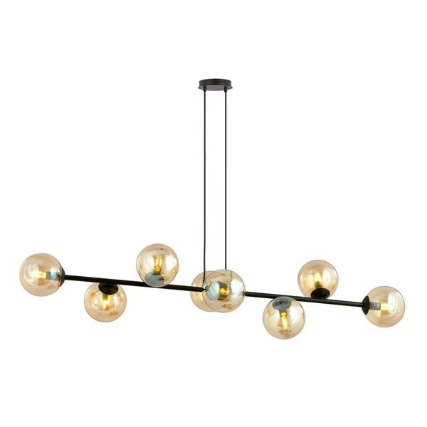 Emibig ROSSI Pendant lamp  8 x E14 Black with Amber Shade