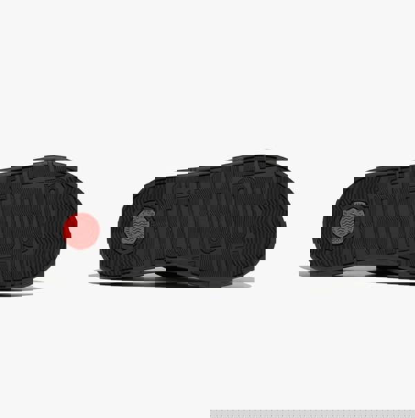 FitFlop F-MODE BUCKLE SHIMMERLUX FLATFORM TWO-BAR Womens Slides Black