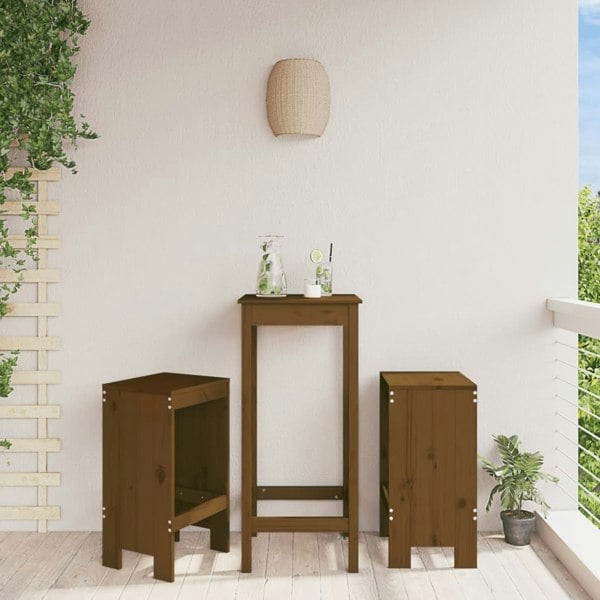 Berkfield Bar Stools 2 pcs Honey Brown 40x36x75 cm Solid Wood Pine