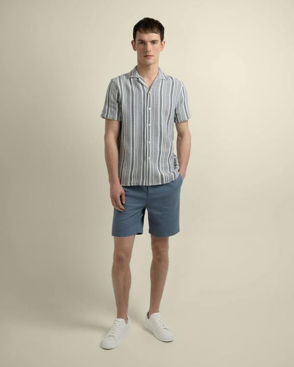 Larsson & Co Olsen - Waffle Stripe Short Sleeve Shirt