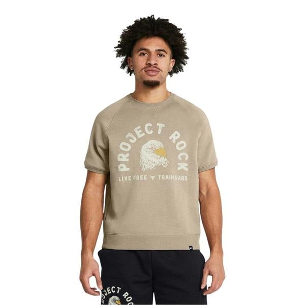 Under Armour Mens Project Rock Eagle Regular T-Shirt - Brown - 