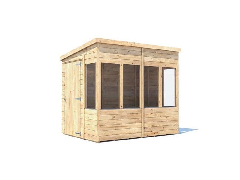 Dunster House Potting Shed Pent Roof W6' x D8' (W1.8m x D2.4m) Superfelt, Overlord Modular