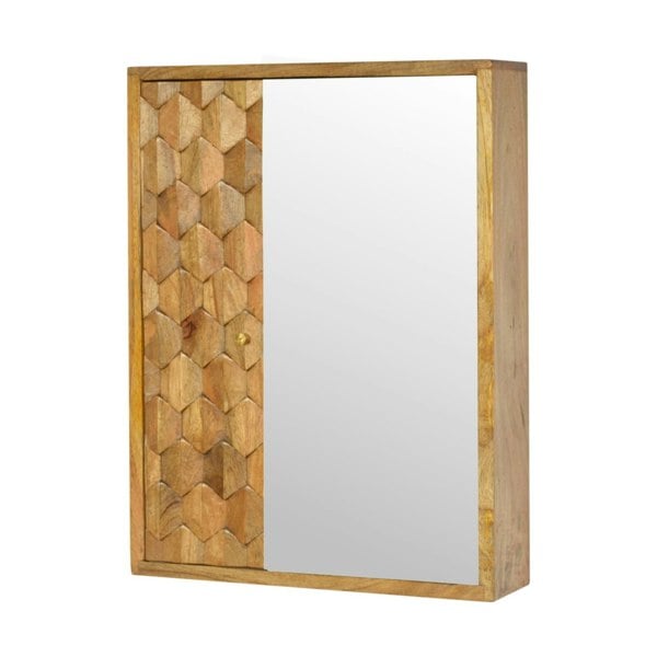 Artisan Furniture Pineapple Carved Mirror Cabinet