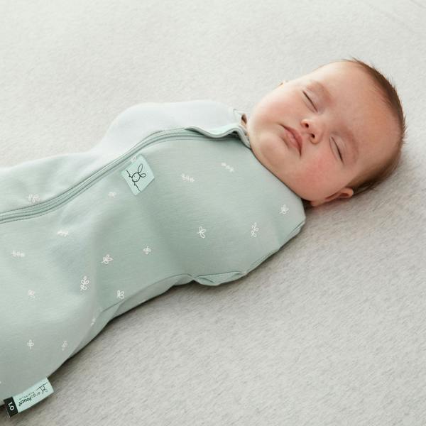 Organic Summer Cocoon Swaddle Sleeping Bag - Sage - 0.2 TOG