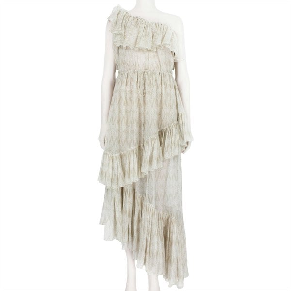 Thomas Wylde silk chiffon dress in a butterfly pattern