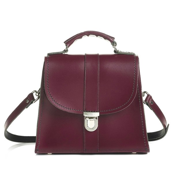 Zatchels Handmade Leather Cross Body Bag - Marsala Red