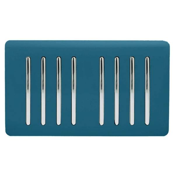 Trendi Switch 8 Gang 1 or 2 Way Light Switch in Midnight Blue