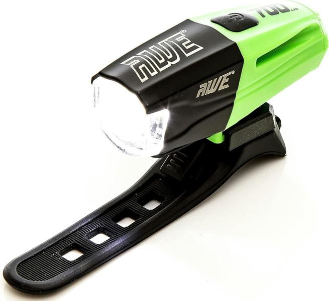 Awe 700 Lumens 1 x LED USB Rechargeable Front Bike Light Black/Green