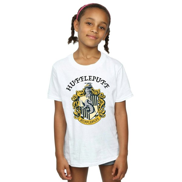 Harry Potter Girls Hufflepuff Cotton T-Shirt - White