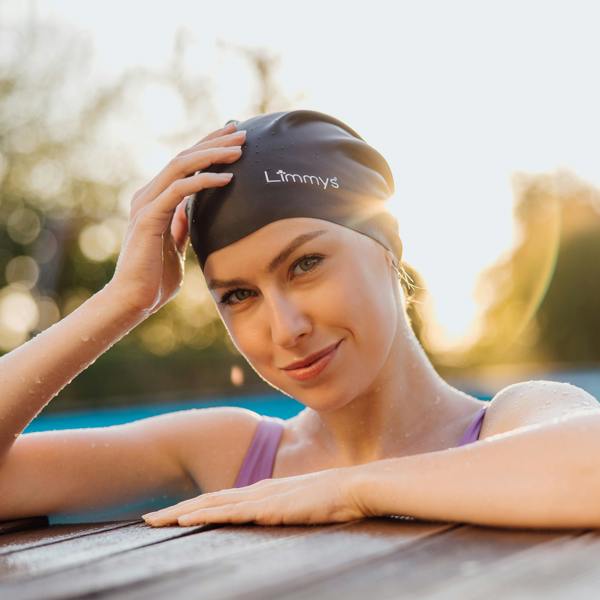 Limmys Premium Long Hair Swim Caps for Women