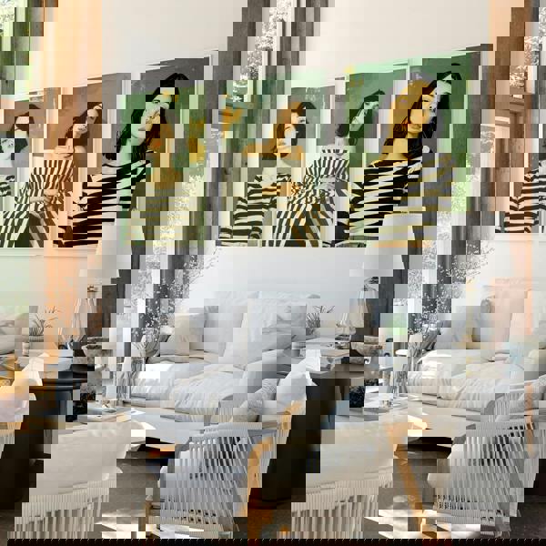 Art Print For Living Room | Set of 3 Boho Women Wall art Prints