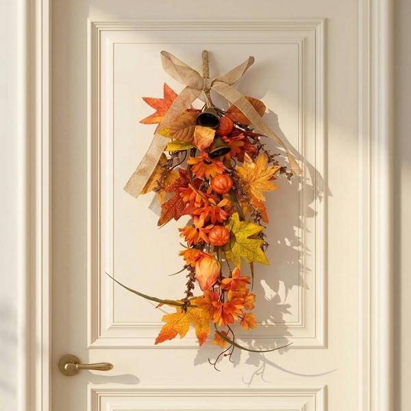 Garden Greatness Autumn Harvest Teardrop Door Swag