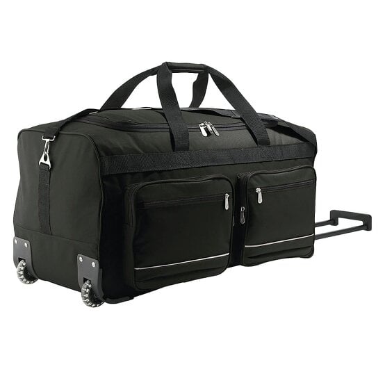 SOLS Voyager Rolling Travel Holdall Bag - Black
