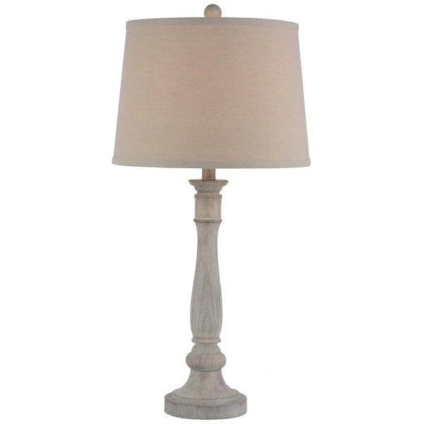 Wyld Haus Piana Slim Natural Wooden Table Lamp With Linen Shade