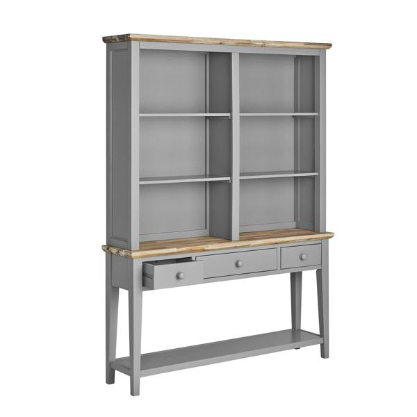 Statement Furniture Florence Console Table and Hutch, Display Cabinet with Shelves
