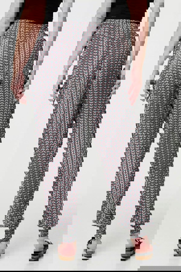 Green | Geo Print Pull On Harem Pants