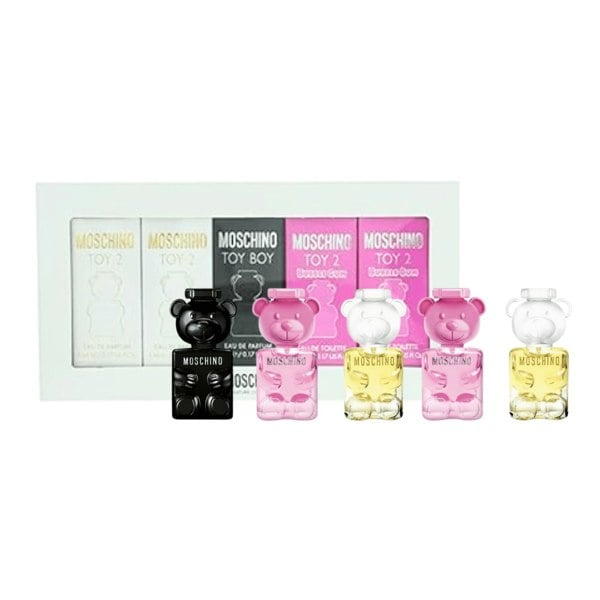 Moschino Unisex Perfume Moschino Toy His & Hers Miniature's Gift Set 5 x 5ml (Toy 2 EDP x2 + Toy Boy EDP x1 + Bubblegum EDT x2)