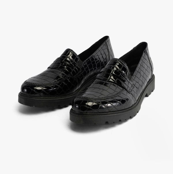 Rieker Womens Elasticated Croc Shoes - Black (45560-03)