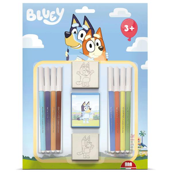 Bluey Blister Pack 2 Stamps – Kids Craft & Stationery Set