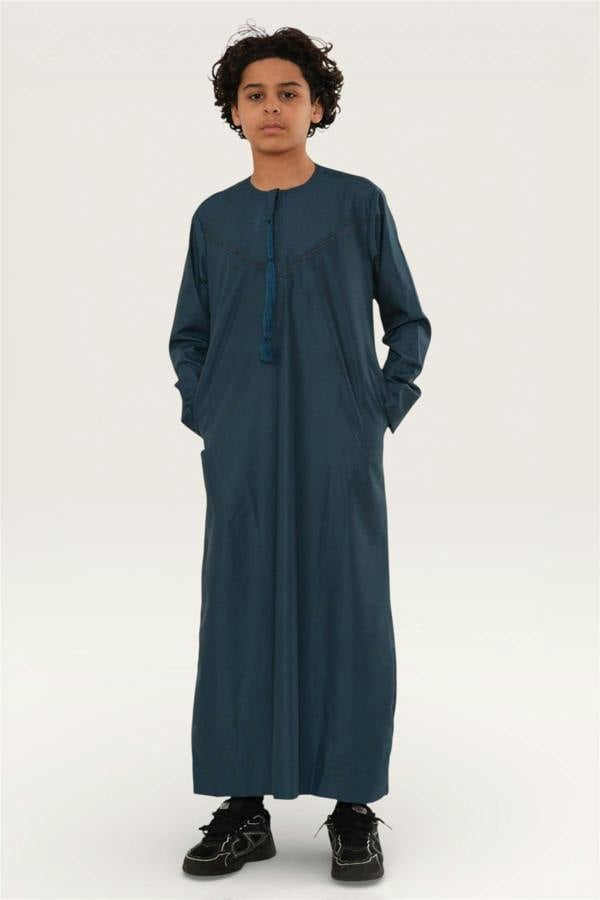 Infinity Leather Kids Boys Ramadan Eid Moroccan Jubba Robe Djellaba Thobe - K-TT008