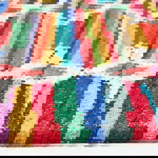 HOMESCAPES Amsterdam Handwoven Cotton Chindi Kilim Rug