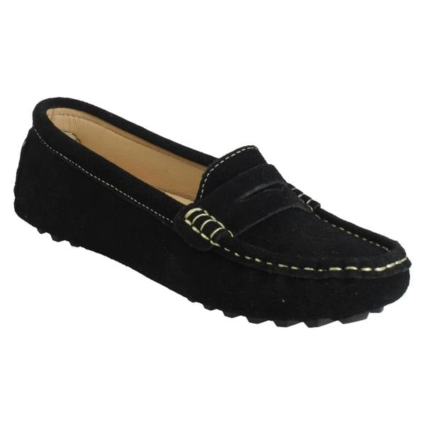 Down to Earth Ladies Down To Earth Suede Leather Slip On Moccasins F80593