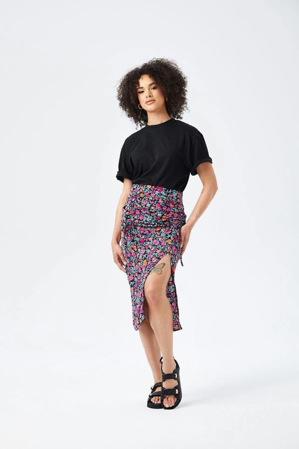 Urban Bliss Floral Sheered Midi Skirt