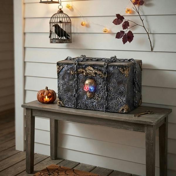 Garden Greatness Spooky LED Animated Pirate Treasure Chest