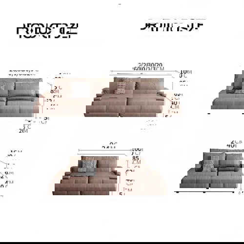 Theodore Tofu Single Seater, Two Seater, Three Seater, Four Seater Sofa, Off White-Rit Concept-Rit Concept