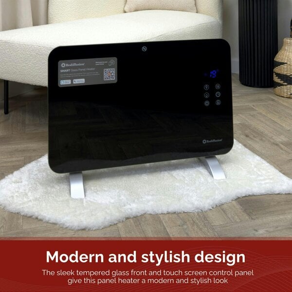 Rediffusion Smart Glass Panel Heater 1000W